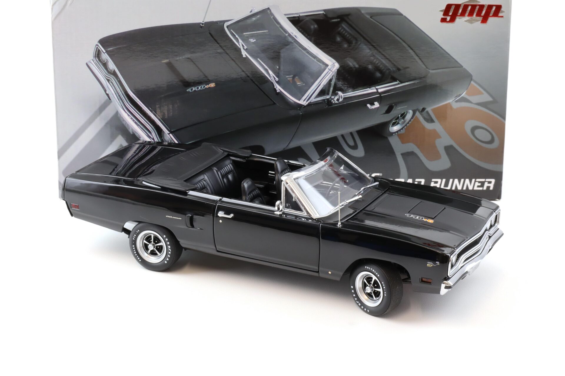 1:18 GMP 1970 Plymouth Road Runner Convertible 440+6 black/ black