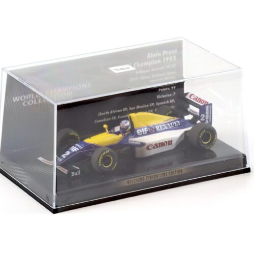 1:43 Minichamps F1 Williams Renault FW15C Alain Prost World Champion 1993 Finish Line