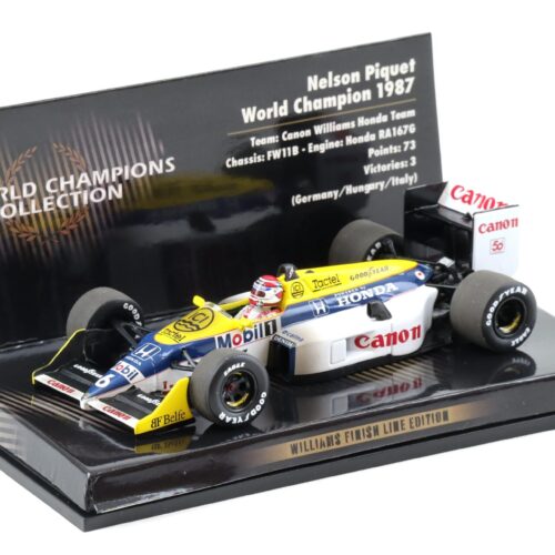 1:43 Minichamps F1 Williams Honda FW11B Nelson Piquet World Champion 1987 Finish Line