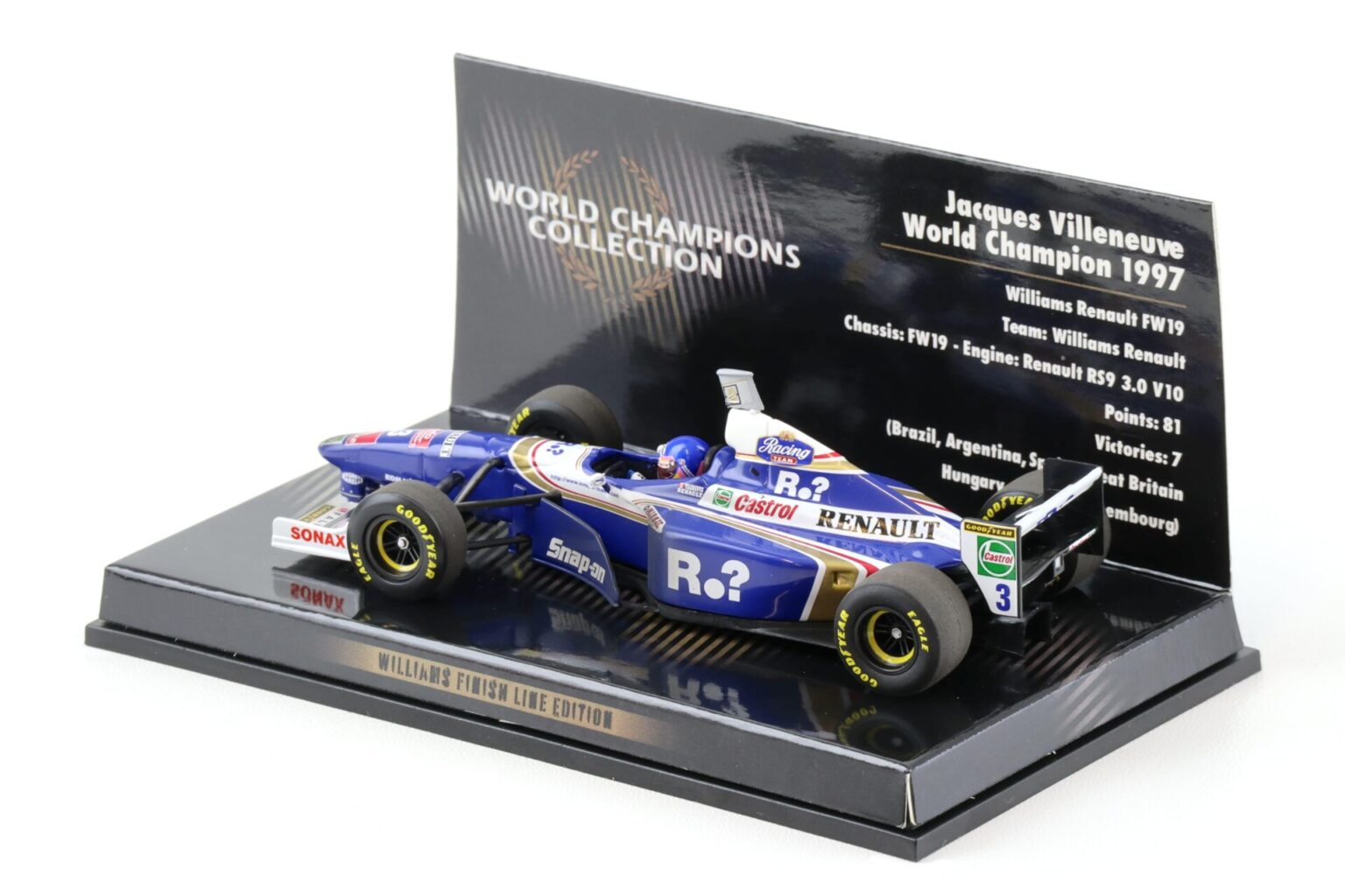 F1 Williams Renault 1997 Jacques Villeneuve Minichamps 1/18 - Collection