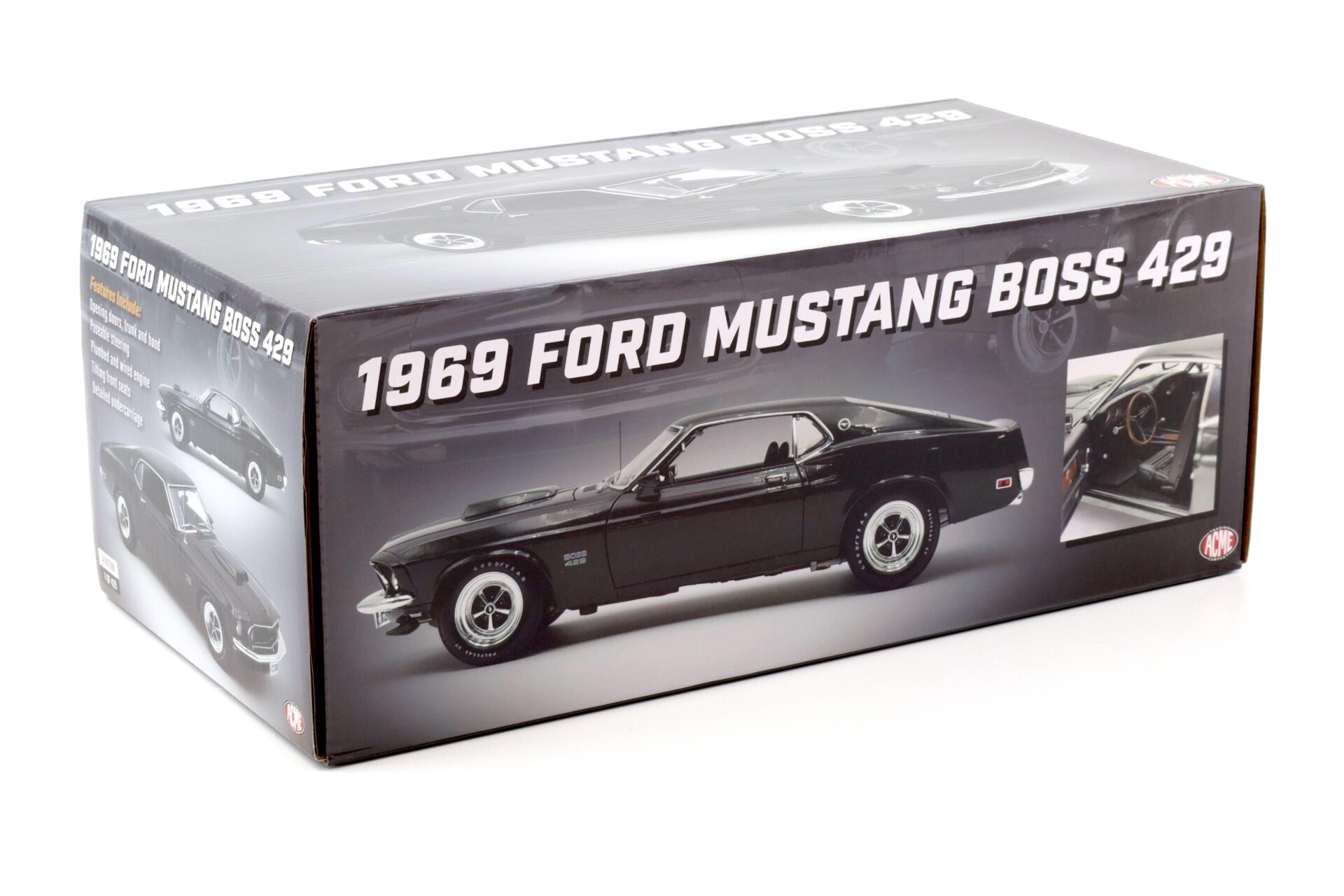1:18 ACME 1969 Ford Mustang Boss 429 Coupe black Jade/ dark green