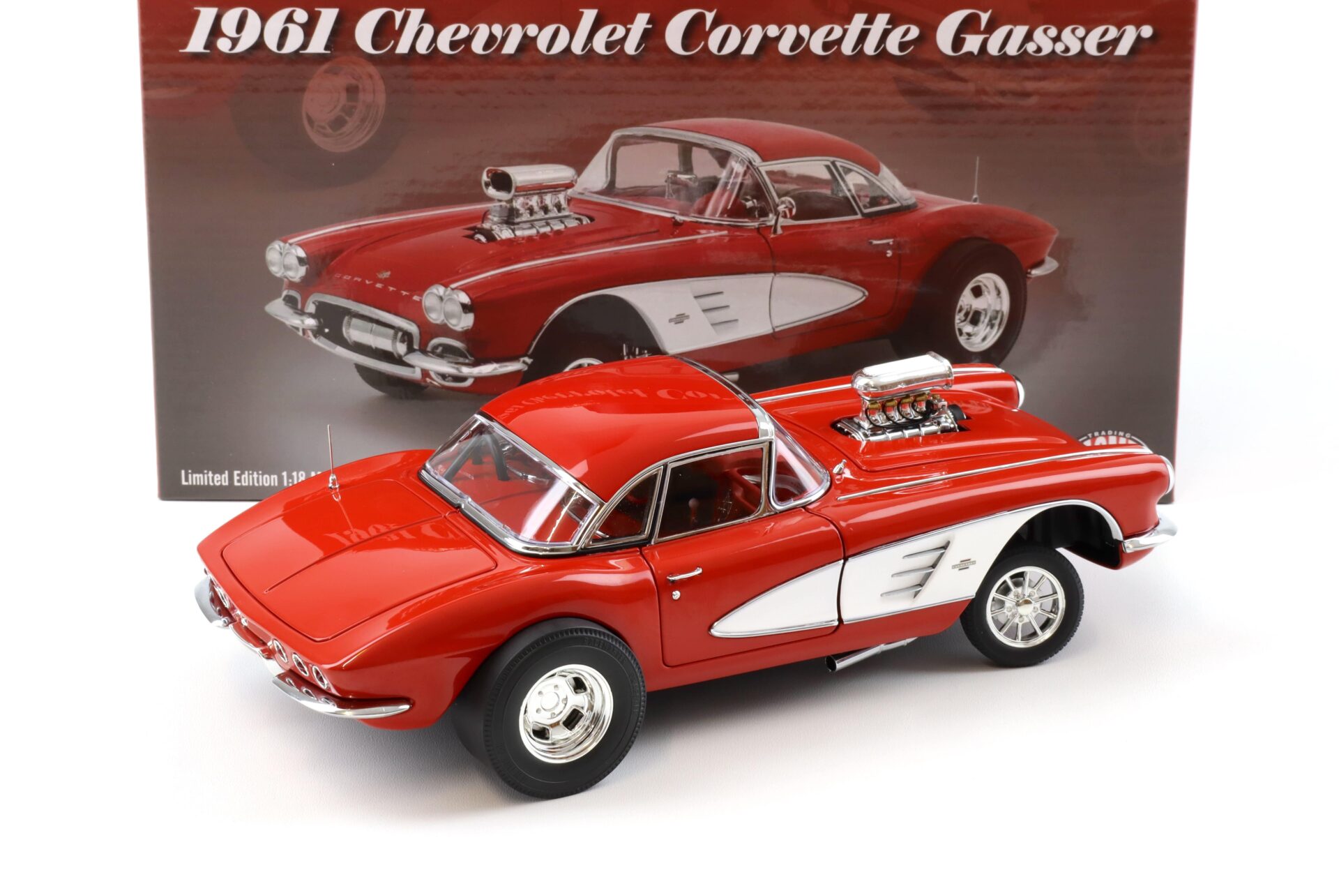 1:18 ACME 1961 Chevrolet Corvette Gasser red/ white
