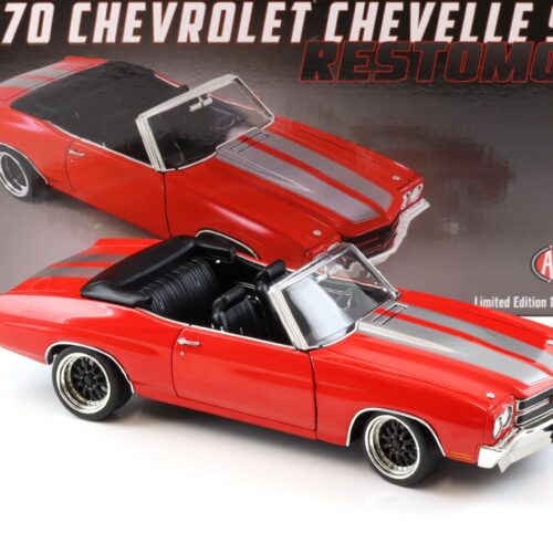 1:18 ACME 1970 Chevrolet Chevelle SS Convertible Restomod bright red/ silver stripes