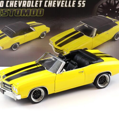 1:18 ACME 1970 Chevrolet Chevelle SS Convertible Restomod yellow/ black stripes