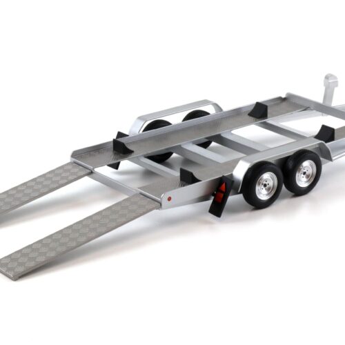 1:18 IXO Zubehör Autoanhänger Anhänger Car Trailer silver