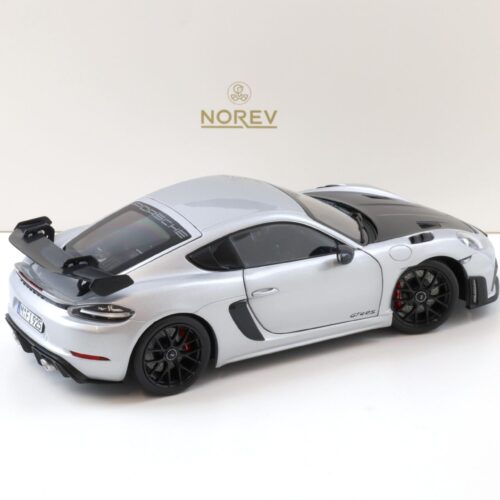 1:18 Norev ASIA Exclusive Porsche Cayman GT4 RS Weissach Package silver/ black
