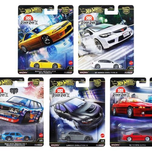 1:64 Hot Wheels Premium 2025 Ronin Run SET 5 pcs. 976M Nissan, Honda, Mitsubishi