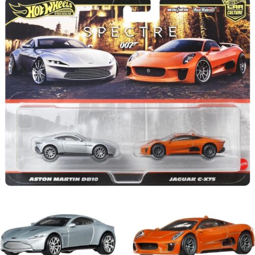 1:64 Hot Wheels 2025 Premium 2-Pack 979T Spectre 007 Aston Martin DB10 + Jaguar C-X75