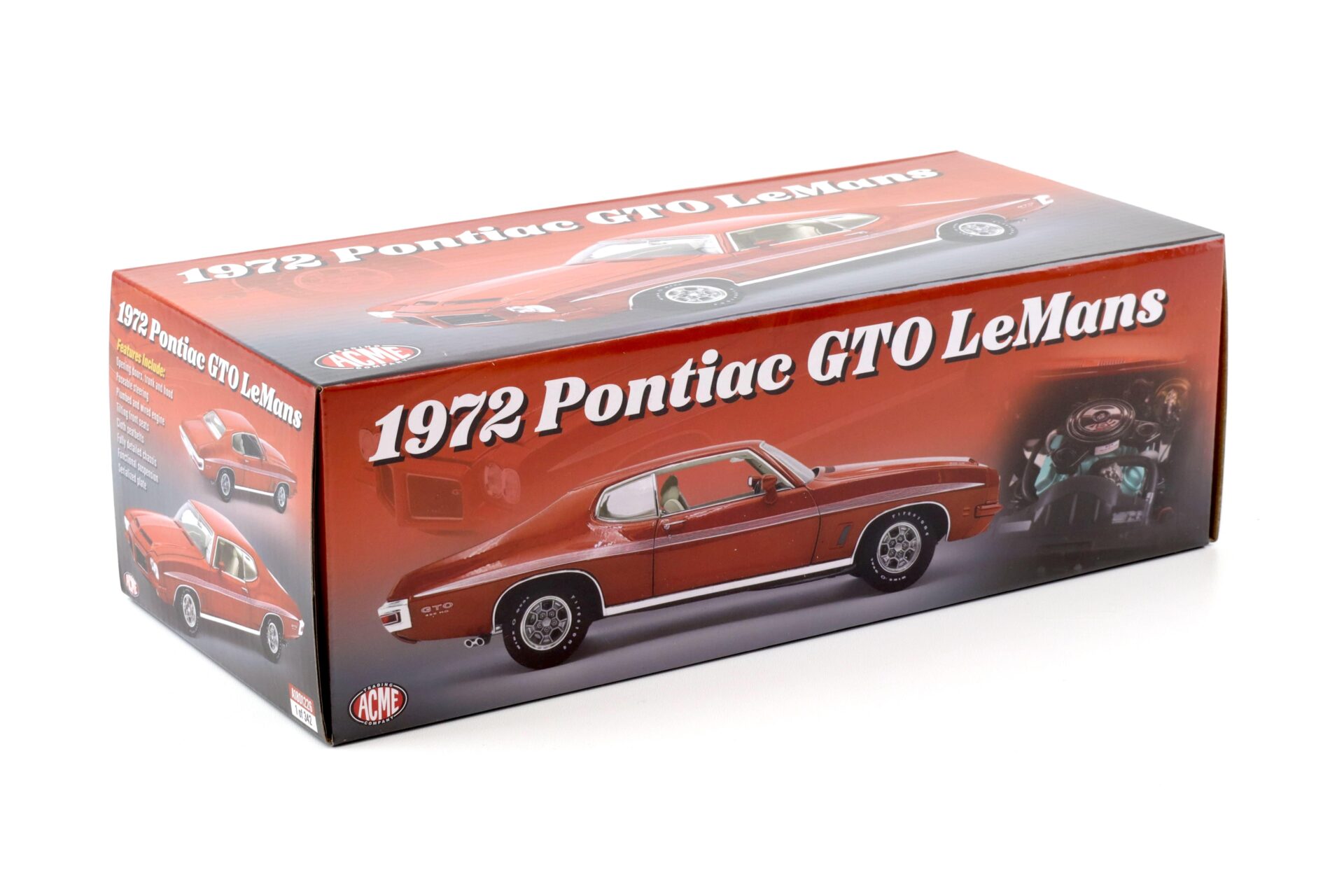 1:18 ACME 1972 Pontiac GTO LeMans Ram Air Coupe Sundance Orange