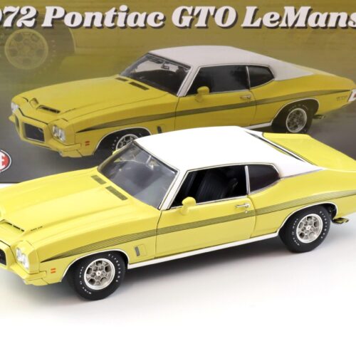 1:18 ACME 1972 Pontiac GTO LeMans Ram Air Coupe Monarch Yellow/ Vinyl Top