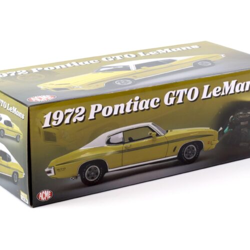 1:18 ACME 1972 Pontiac GTO LeMans Ram Air Coupe Monarch Yellow/ Vinyl Top