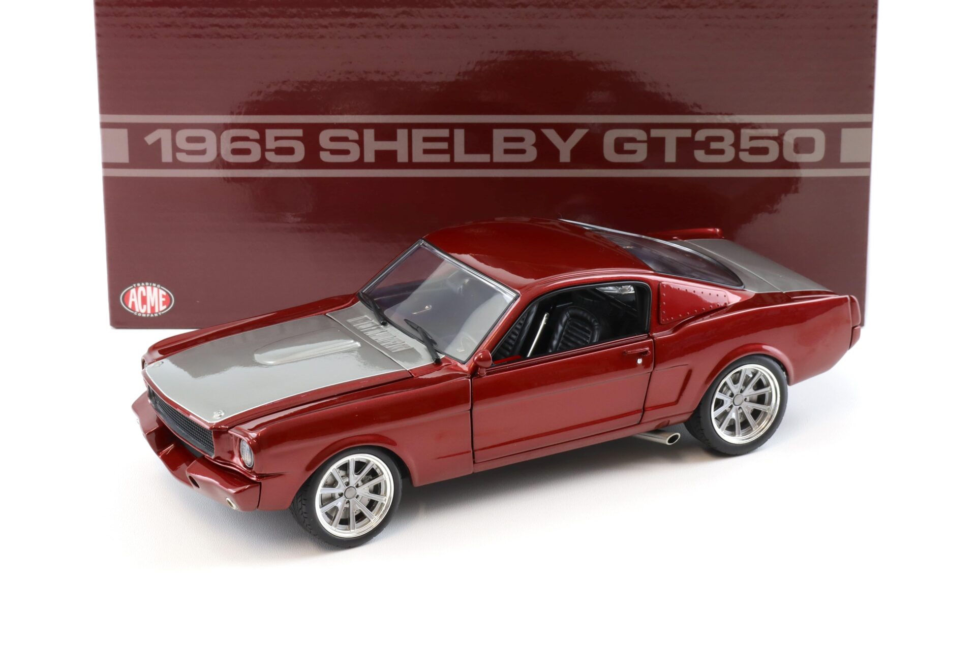 1:18 ACME 1965 Shelby GT350R Pro Touring Coupe red metallic/ grey