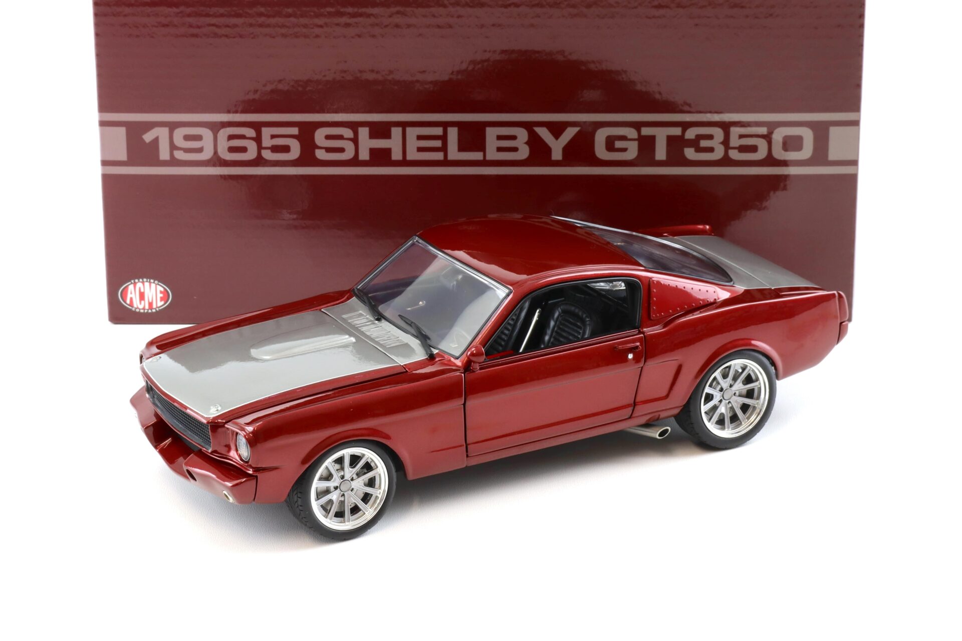 1:18 ACME 1965 Shelby GT350R Pro Touring Coupe red metallic/ grey