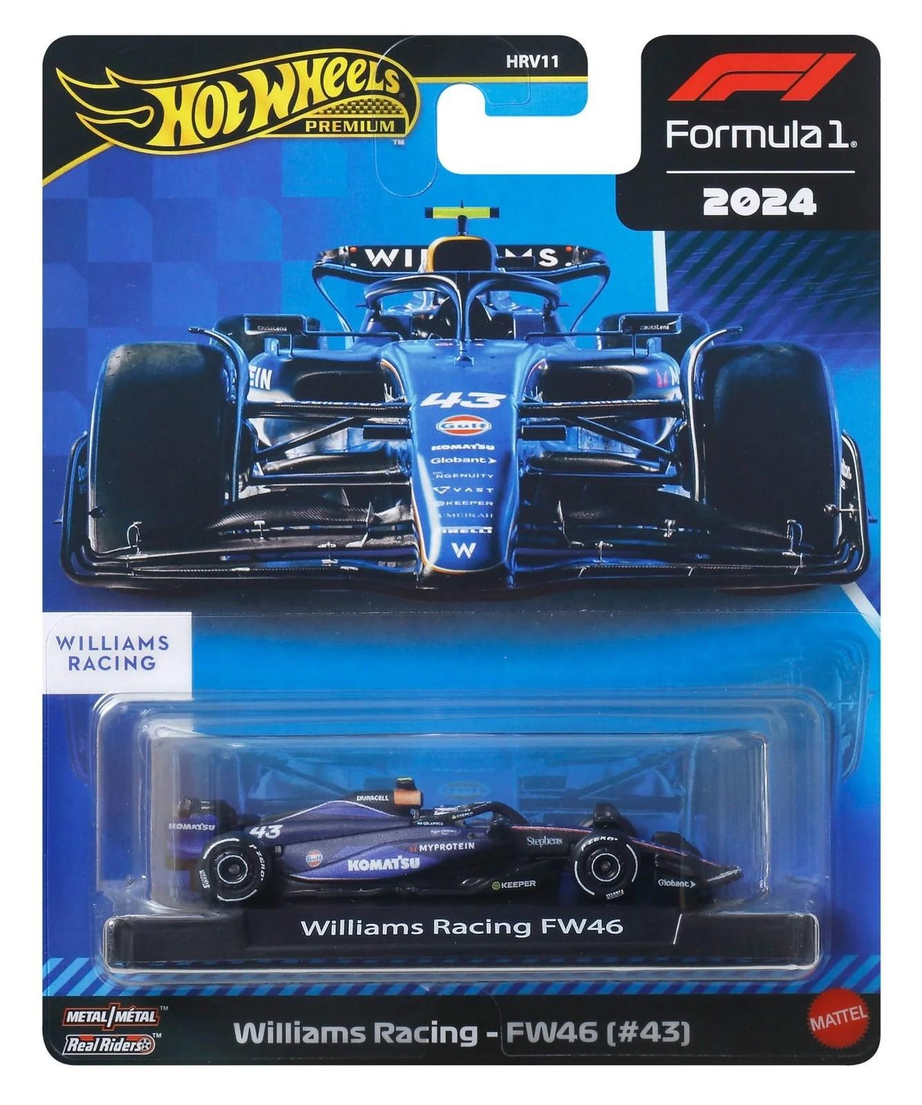 1:64 Hot Wheels Premium Formula 1 F1 2024 Williams Racing FW46 #43
