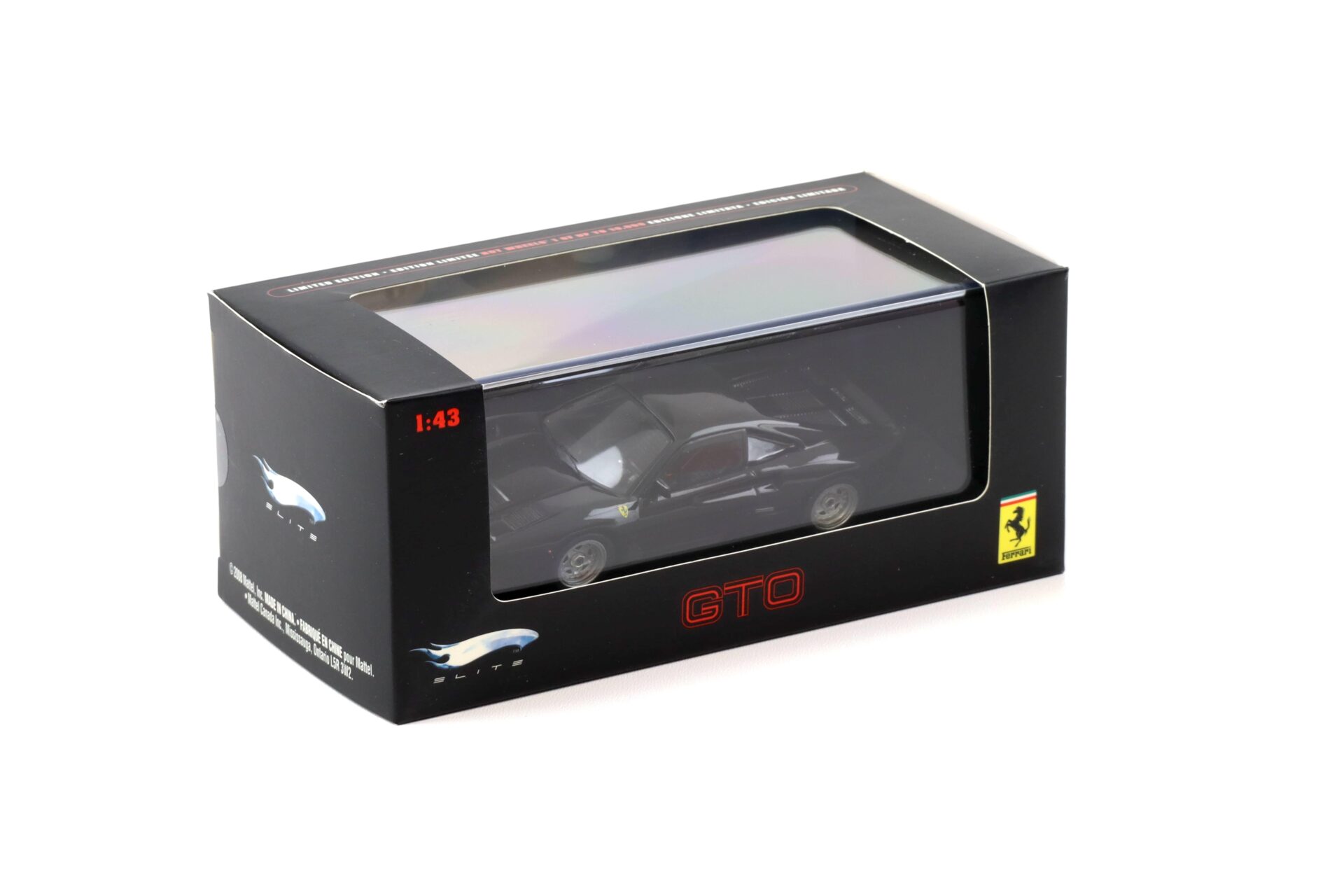 1:43 Hot Wheels Elite Ferrari 288 GTO Coupe black 1984