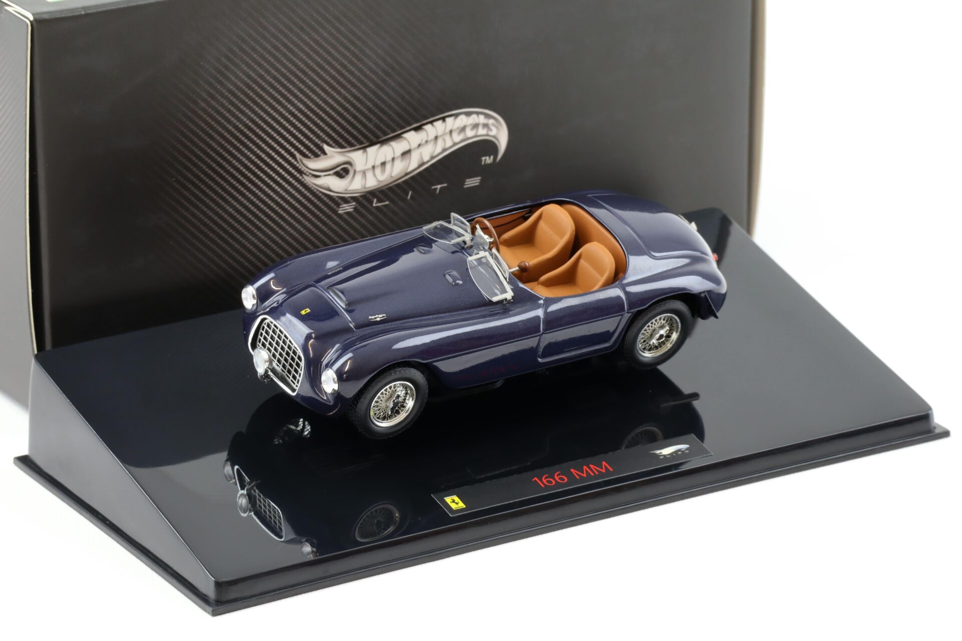1:43 Hot Wheels Elite Ferrari 166 MM Barchetta 1949 blue metallic
