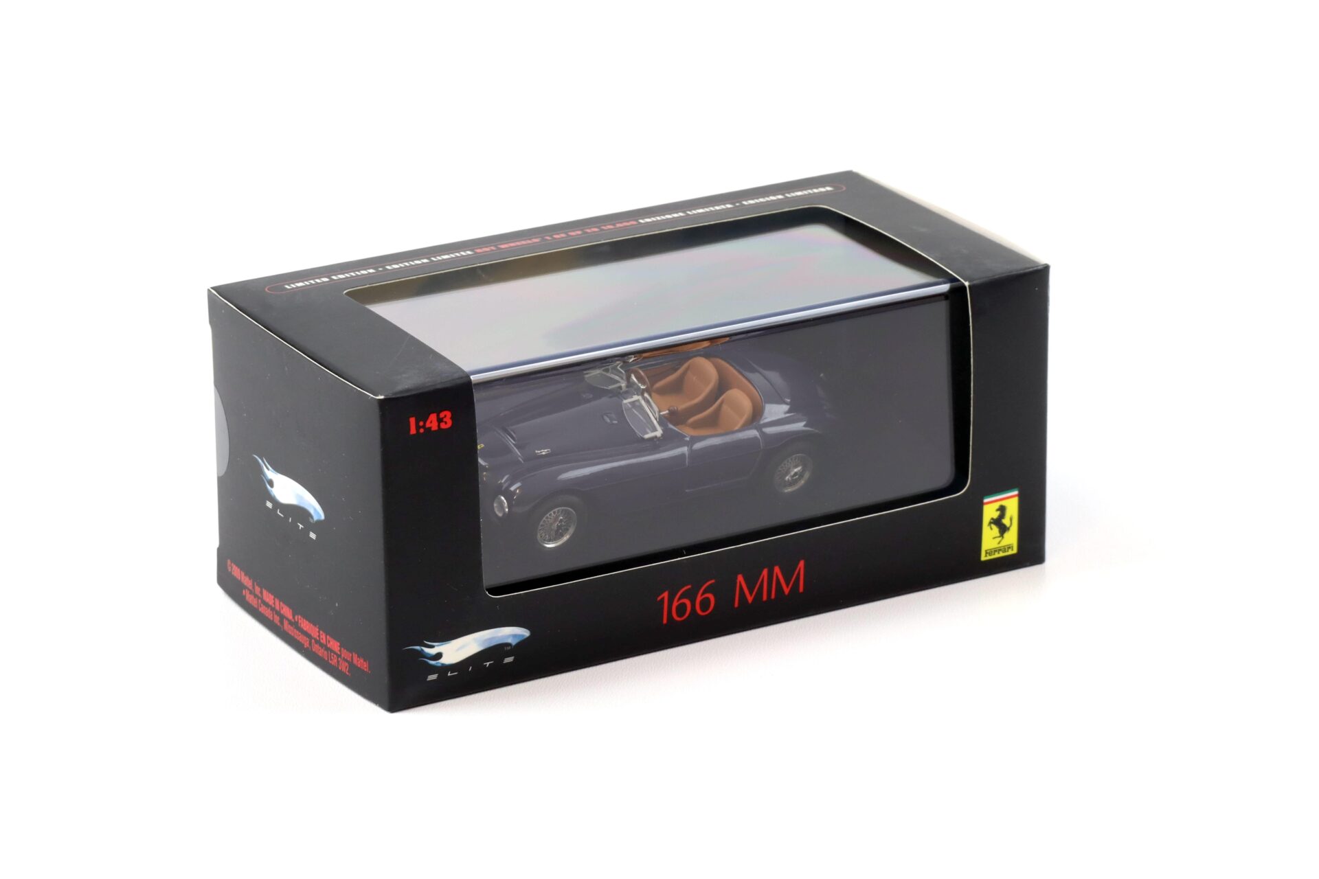 1:43 Hot Wheels Elite Ferrari 166 MM Barchetta 1949 blue metallic