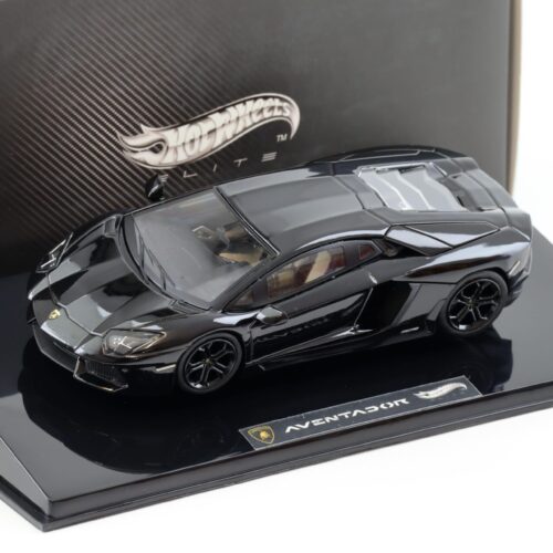 1:43 Hot Wheels Elite Lamborghini Aventador LP700-4 Coupe black