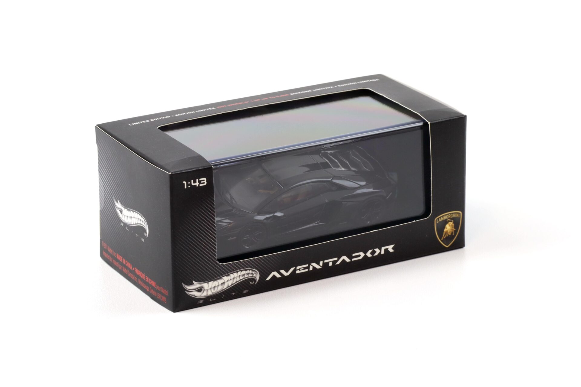 1:43 Hot Wheels Elite Lamborghini Aventador LP700-4 Coupe black