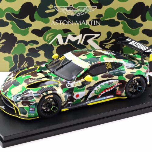 1:18 Pop Race x BAPE Aston Martin Vantage GT3 AMR Bathing Ape with display