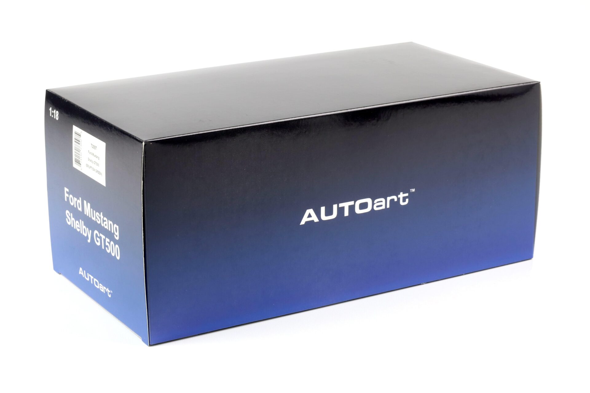 1:18 AUTOart Ford Mustang Shelby GT500 Coupe 2023 Eruption green/ white stripes