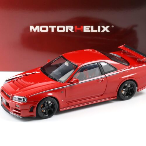 1:18 Motorhelix Nissan Skyline R34 Customized Active red M83426