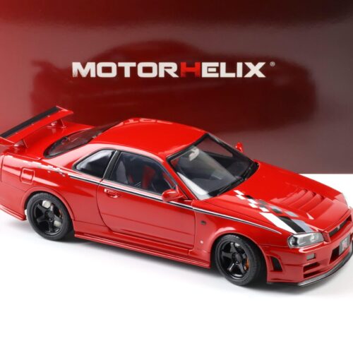 1:18 Motorhelix Nissan Skyline R34 Customized Active red M83426