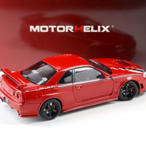 1:18 Motorhelix Nissan Skyline R34 Customized Active red M83426