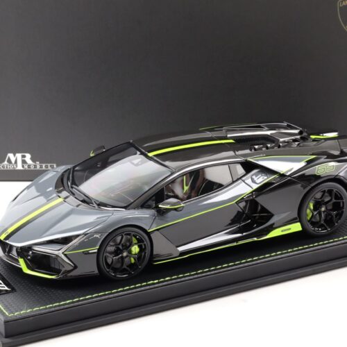 1:18 MR Collection Lamborghini Revuelto Grigio Telesto/ verde with Showcase - Limited 99 pcs.