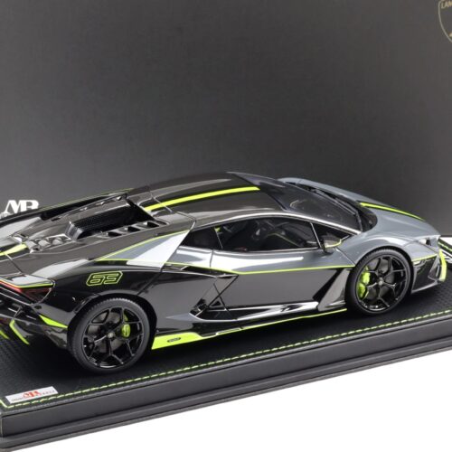 1:18 MR Collection Lamborghini Revuelto Grigio Telesto/ verde with Showcase - Limited 99 pcs.