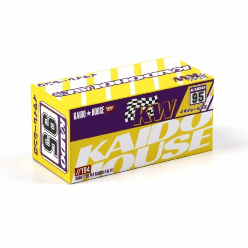 1:64 TSM Mini GT Kaido House BMW M3 E30 Kaido KW V1 purple/ yellow 1989