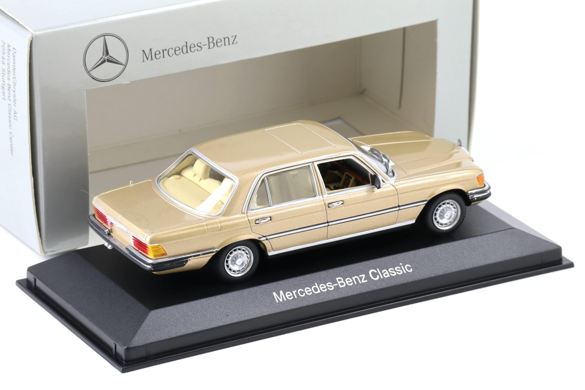 1:43 Minichamps Mercedes 450 SEL 6.9 W116 Limousine gold metallic DEALER VERSION