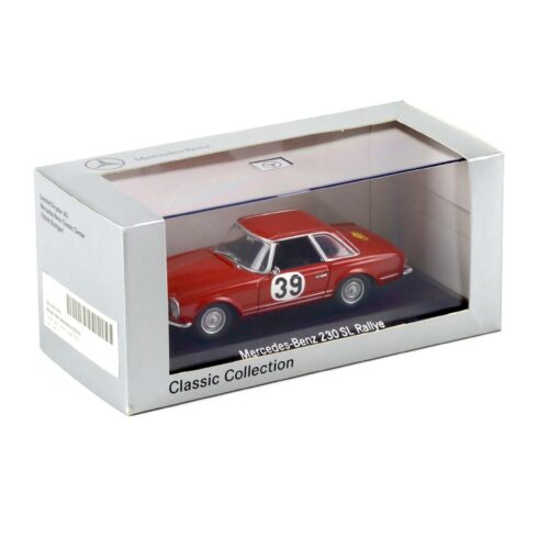 1:43 Minichamps Mercedes 230SL Pagode Rallye SPA 1963 red #39 DEALER VERSION