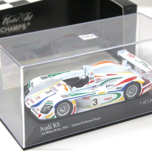 1:43 Minichamps Audi R8 Le Mans 24h Herbert 2001 #3
