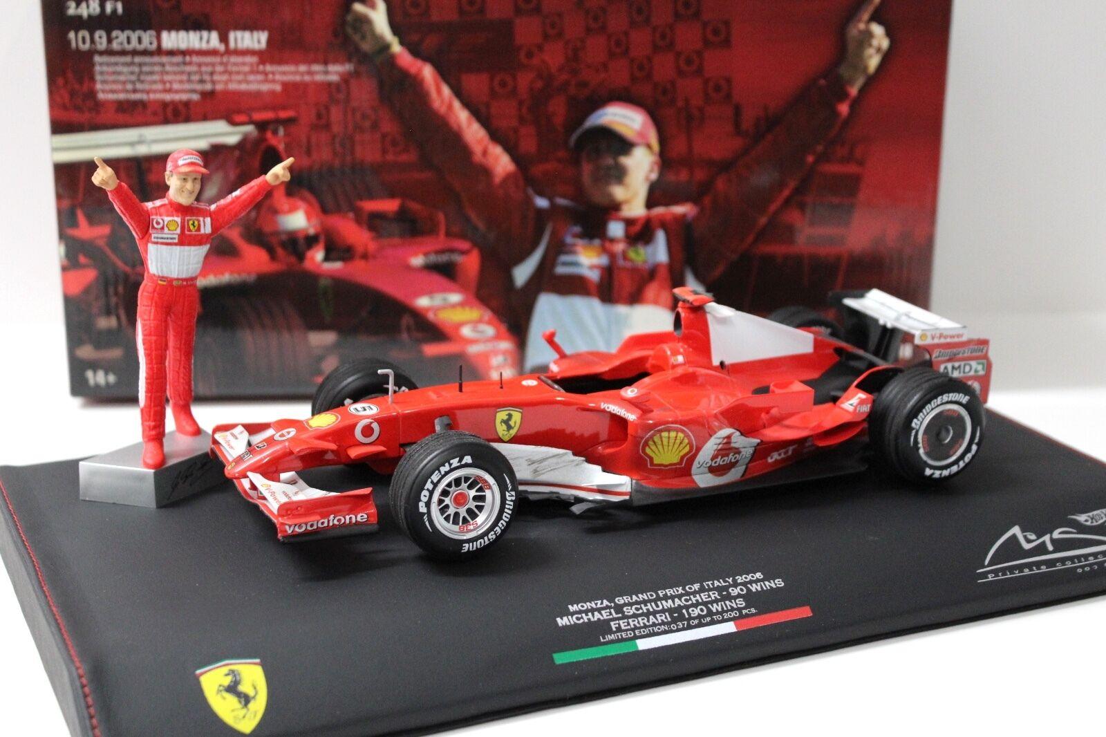 1:18 Hot Wheels Ferrari 248 F1 Monza * SCHUMACHER PRIVATE COLLECTION*