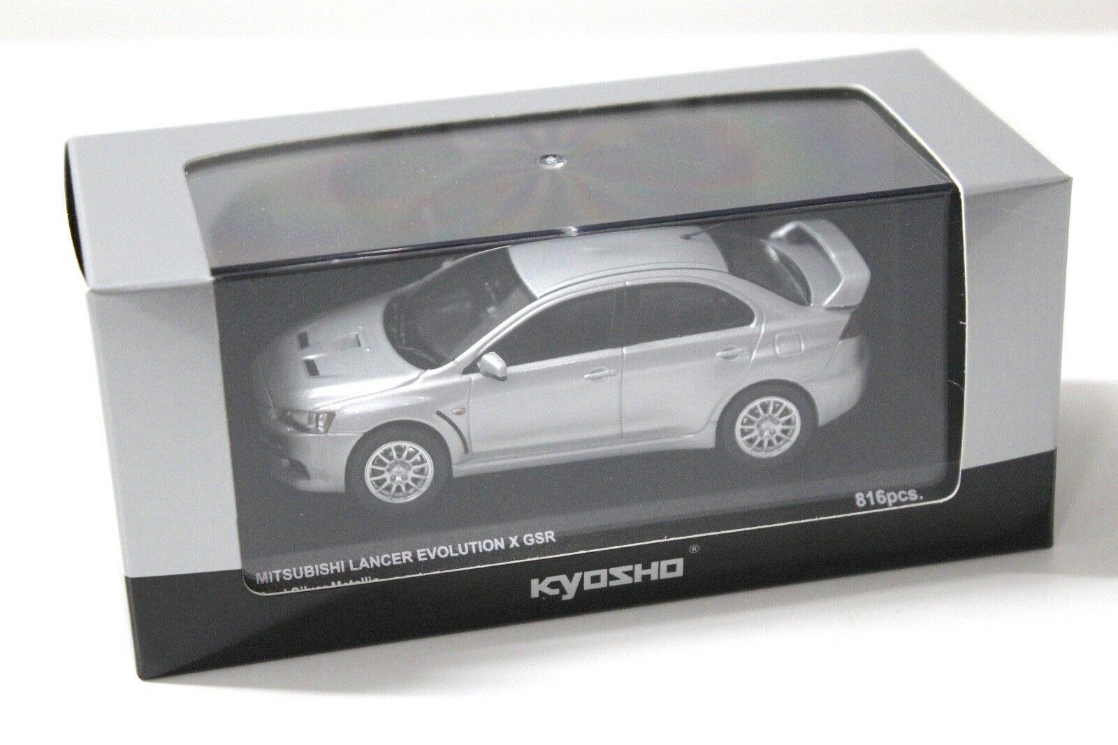 1:43 Kyosho Mitsubishi Lancer Evolution X GSR silver