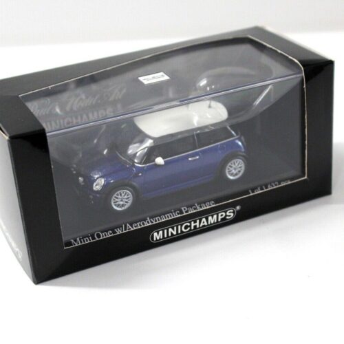 1:43 Minichamps Mini One Aerodynamic Package Indi blue 2003