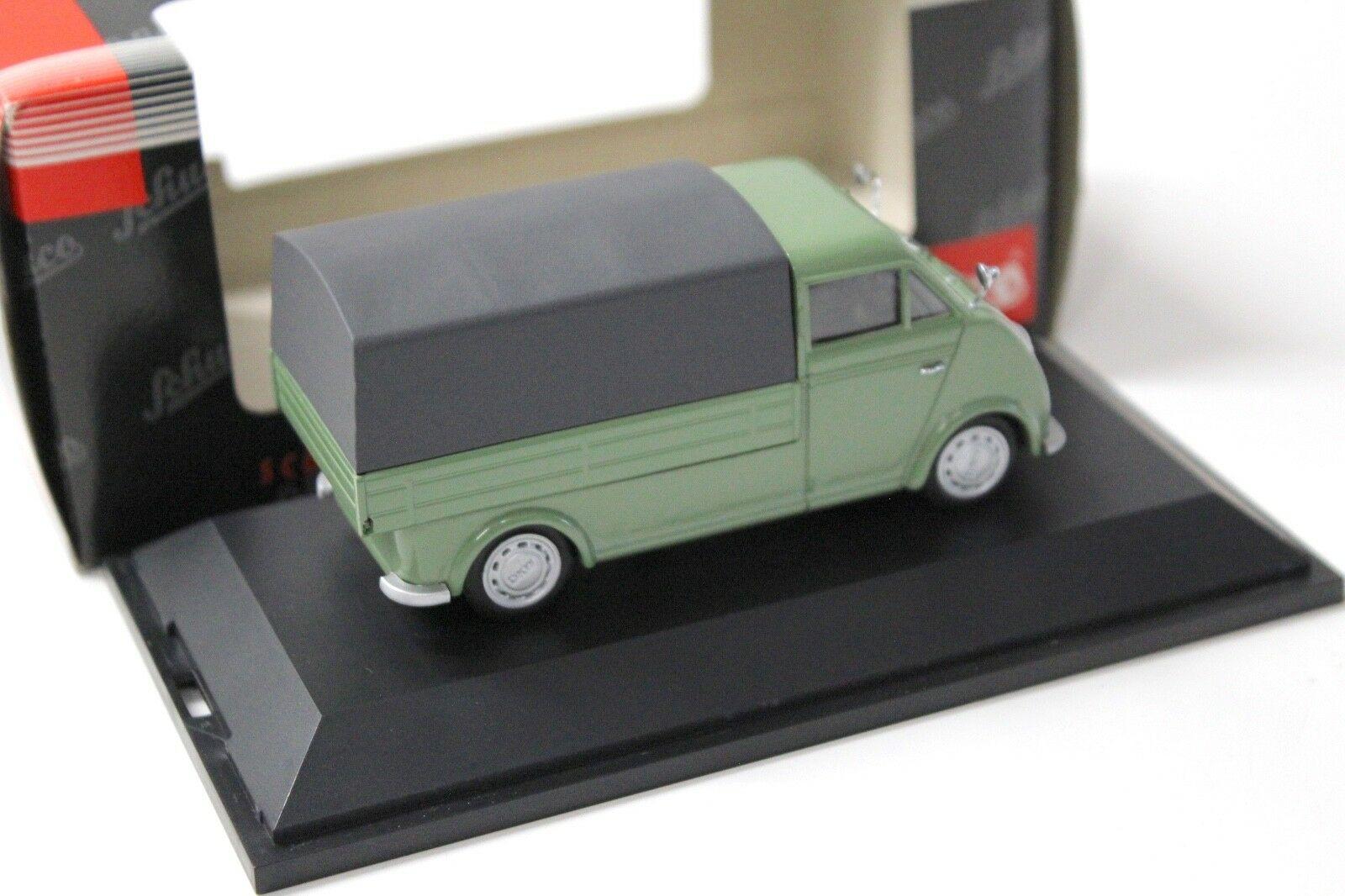 1:43 Schuco DKW Schnelllaster Pritsche/ Plane green