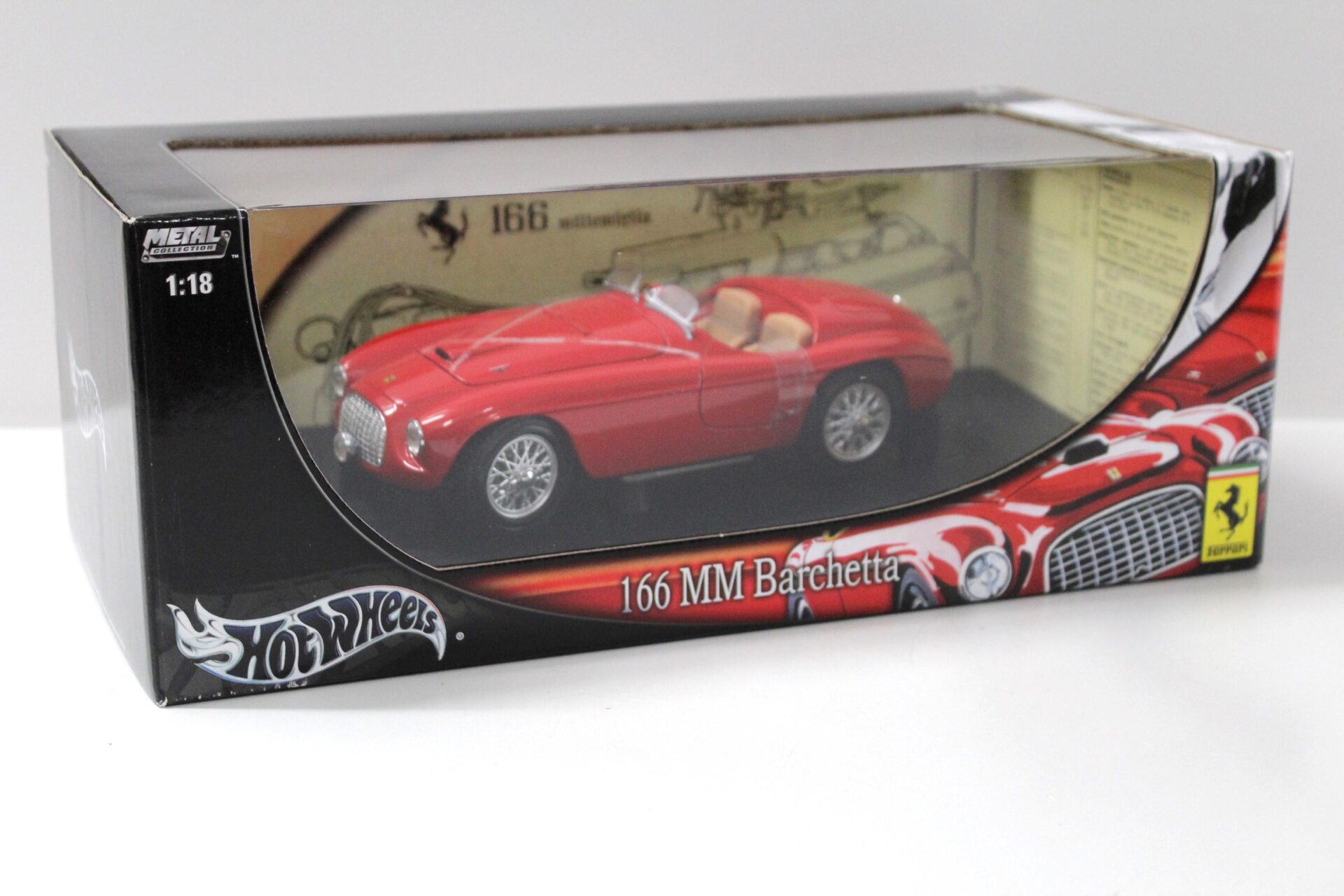 1:18 Hot Wheels Ferrari 166 MM Barchetta red
