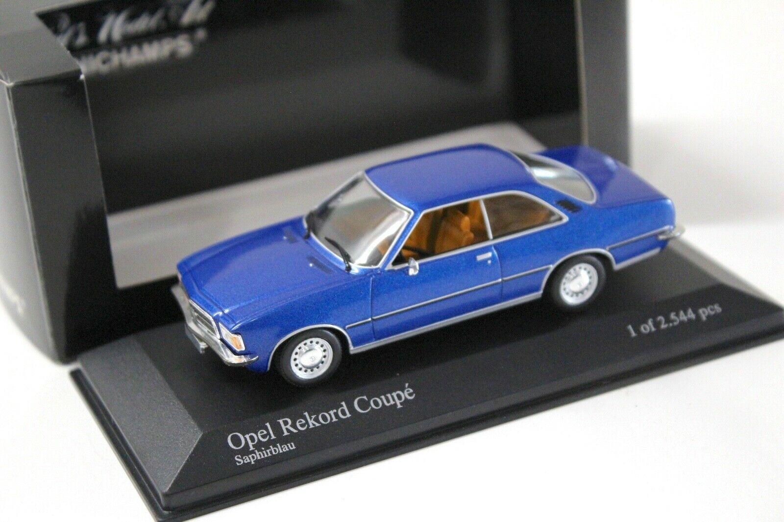1:43 Minichamps Opel Rekord D Coupe Saphir blue 1975