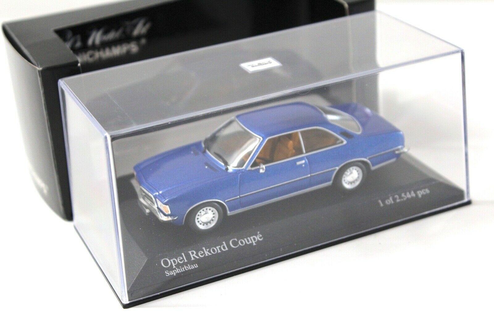 1:43 Minichamps Opel Rekord D Coupe Saphir blue 1975