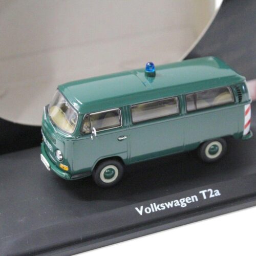 1:43 Schuco Volkswagen VW T2a Bus "POLIZEI" dark green