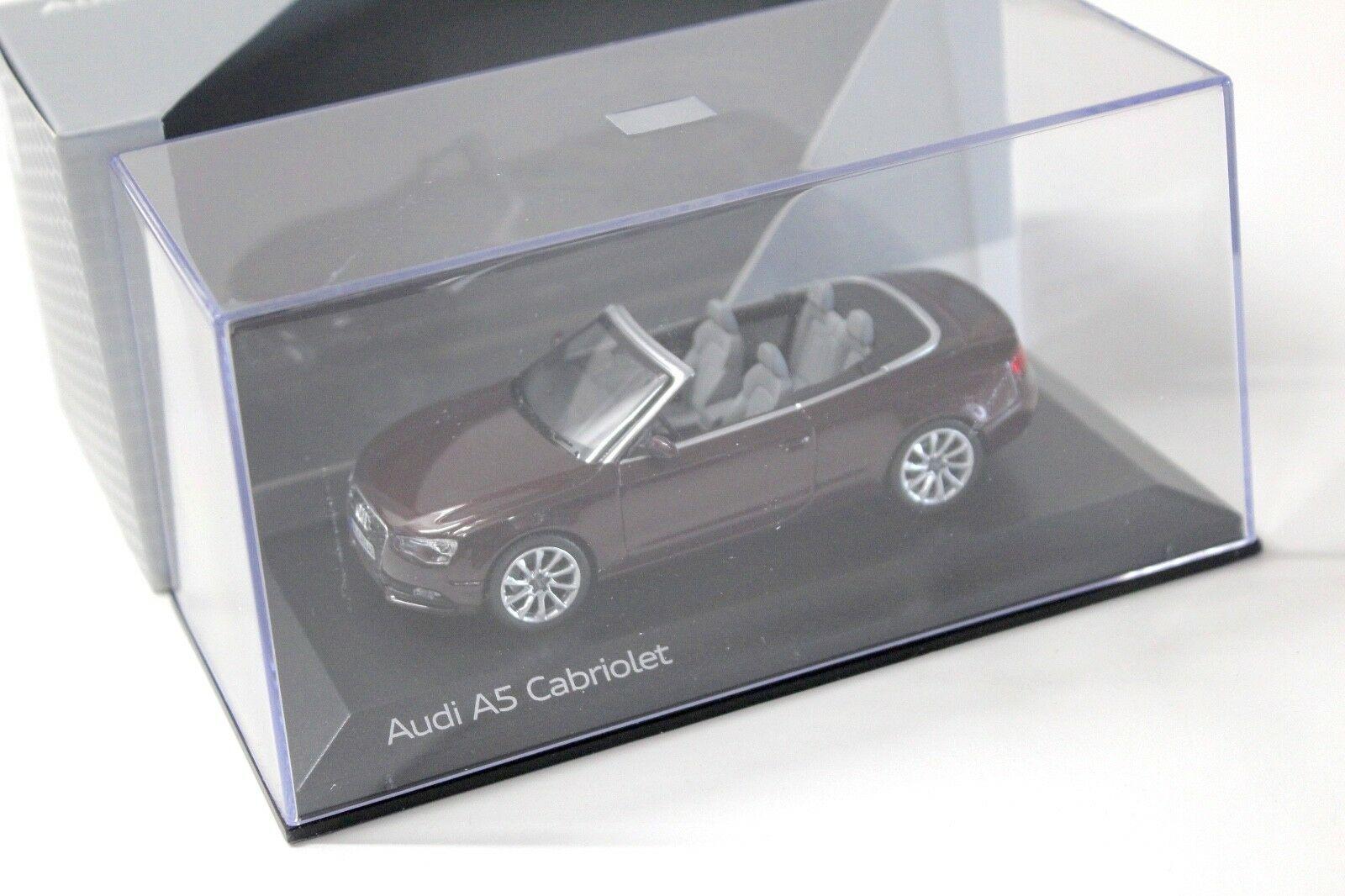 1:43 Norev Audi A5 Cabriolet Shiraz red DEALER VERSION