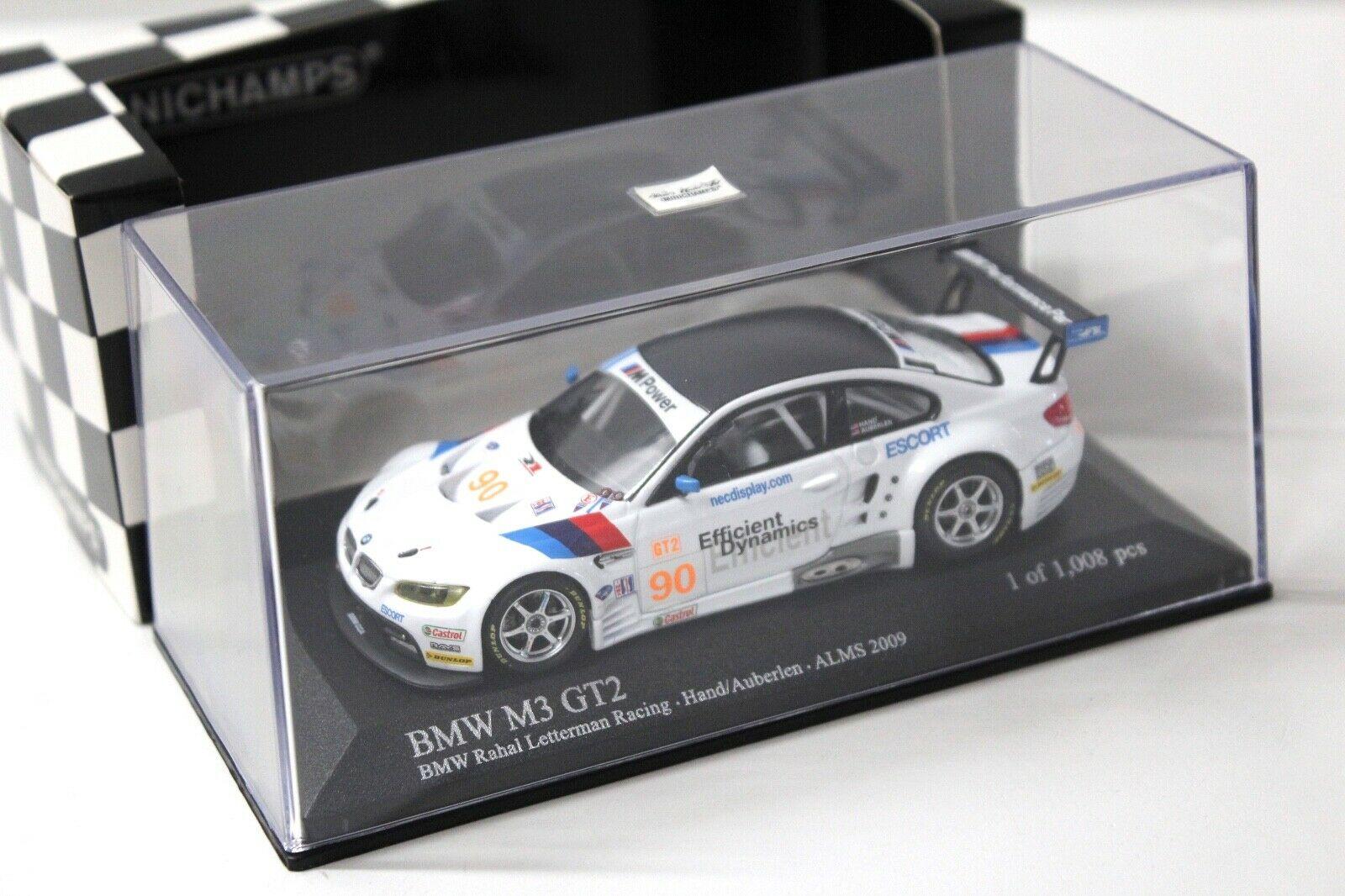 1:43 Minichamps BMW M3 GT2 Hand/Auberlen ALMS 2009 #90 white