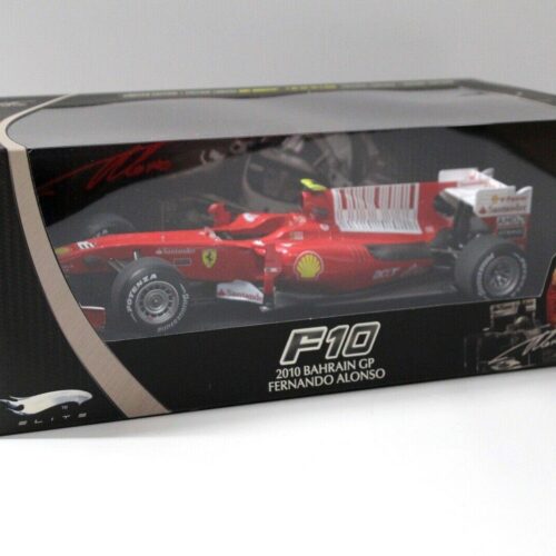 1:18 Hot Wheels Elite Ferrari F1 2010 Fernando Alonso Bahrain GP red