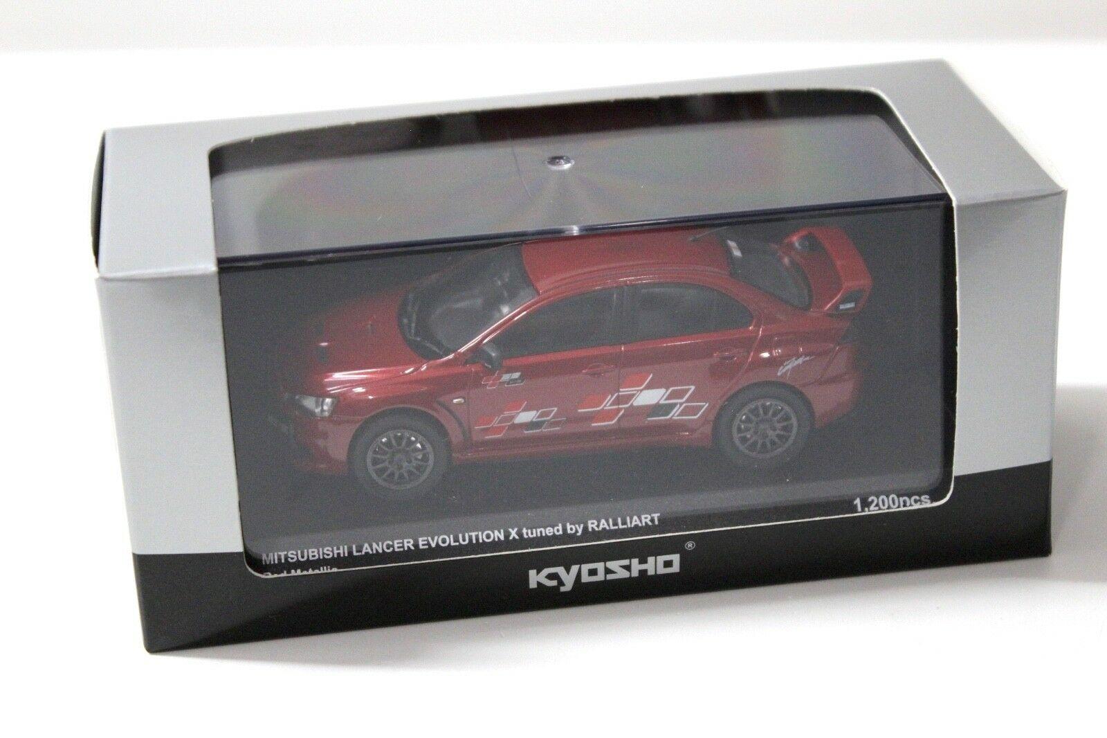 1:43 Kyosho Mitsubishi Lancer Evolution X RALLIART red