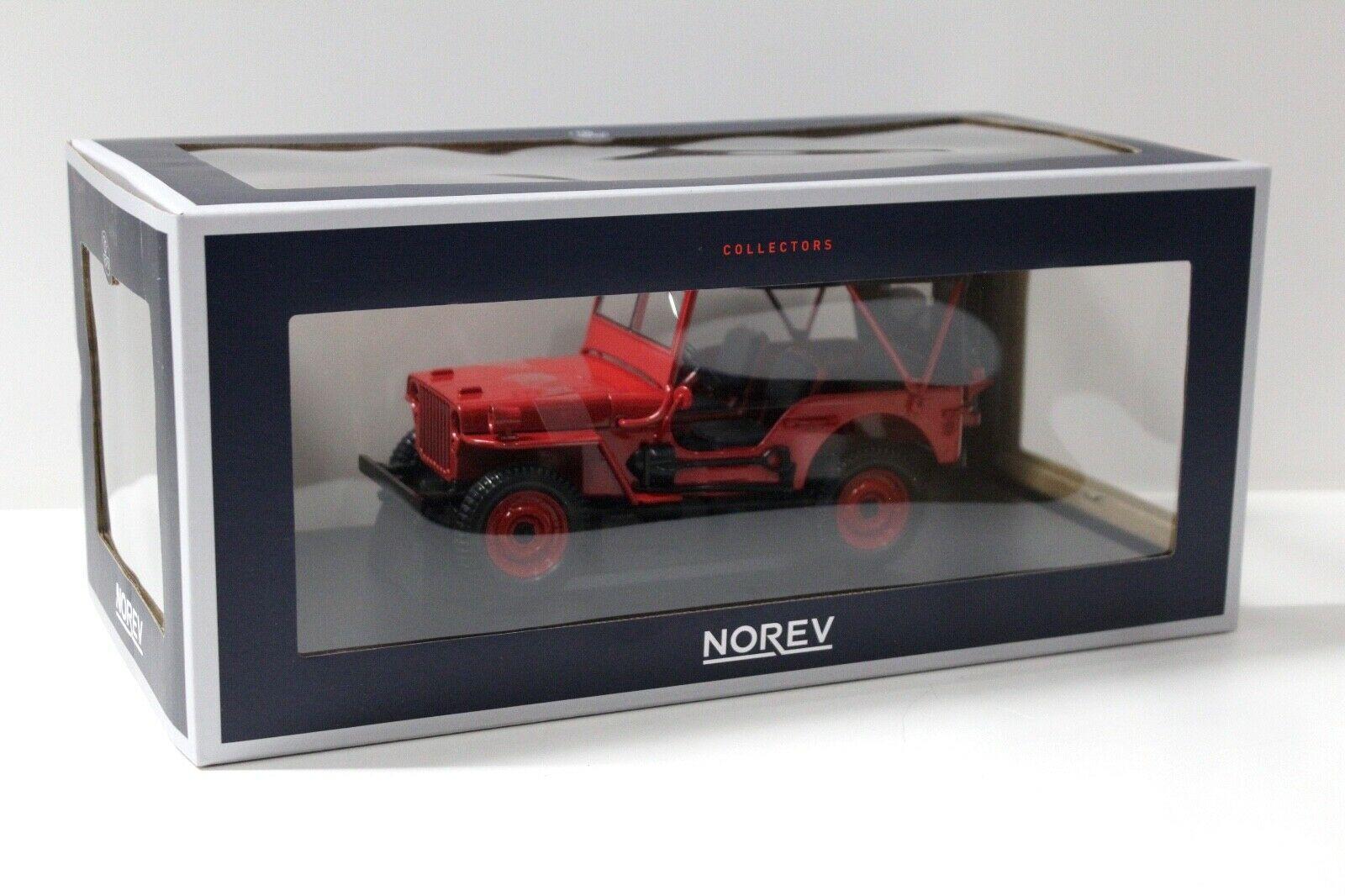 1:18 Norev Jeep Willys 1942 red