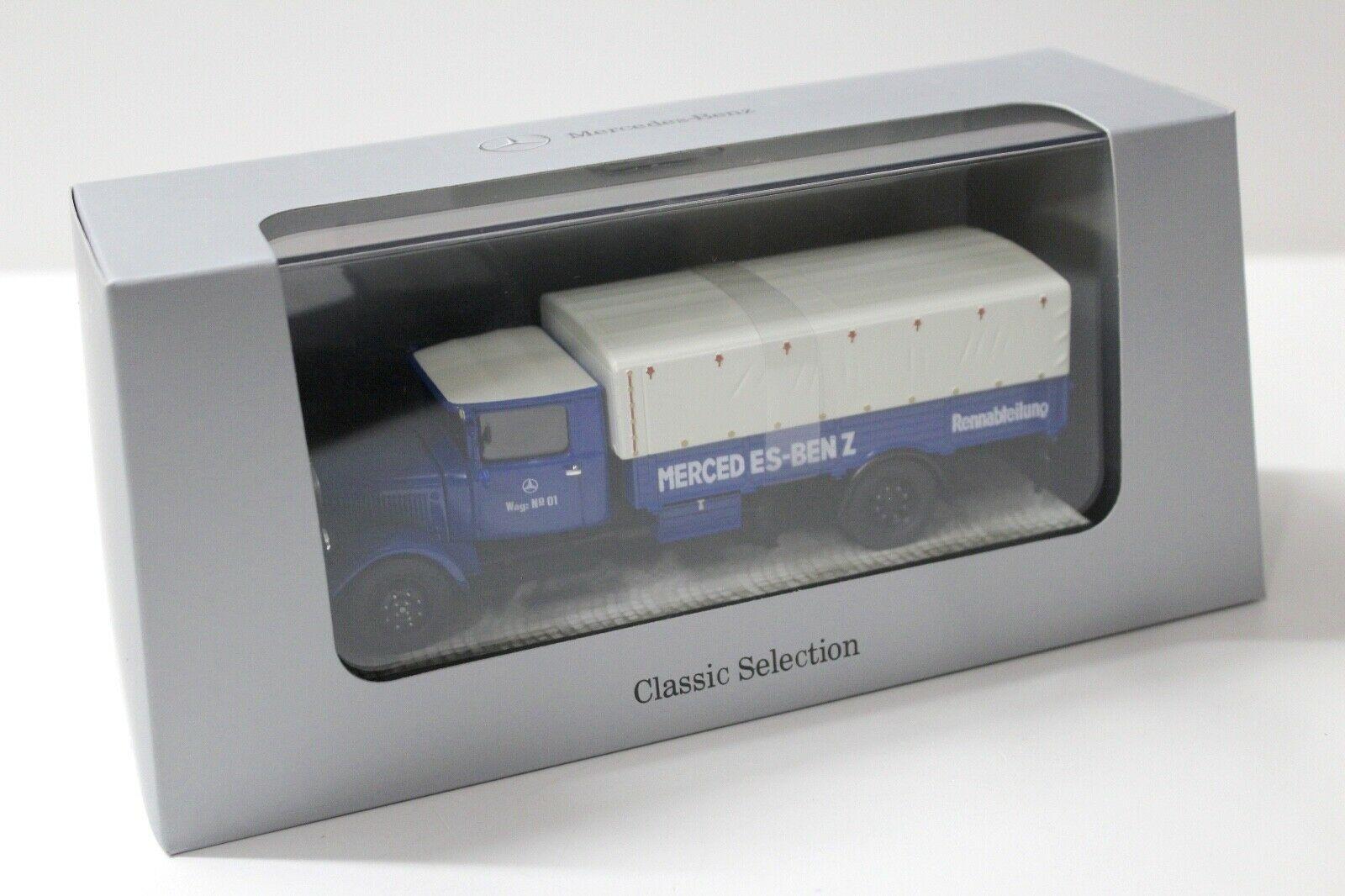 1:43 Premium ClassiXXs Mercedes LO2750 Renntransporter blue DEALER VERSION