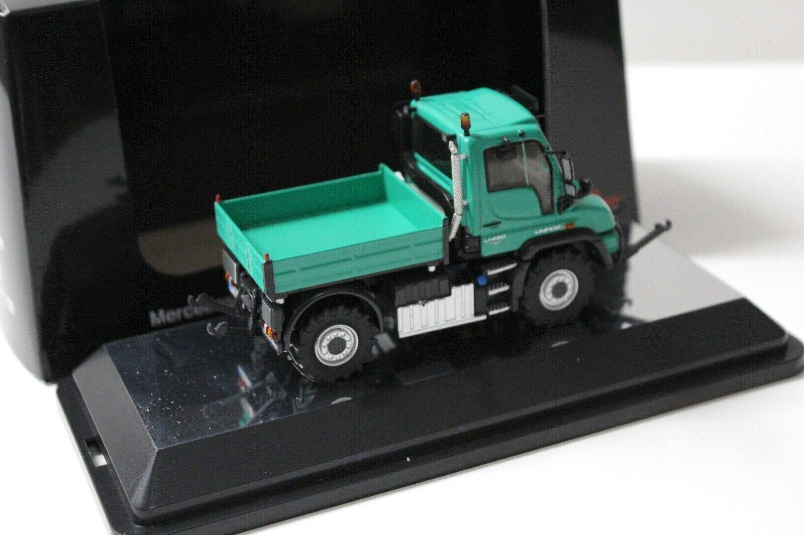 1:50 NZG Mercedes Unimog U400 U430 Agrar green