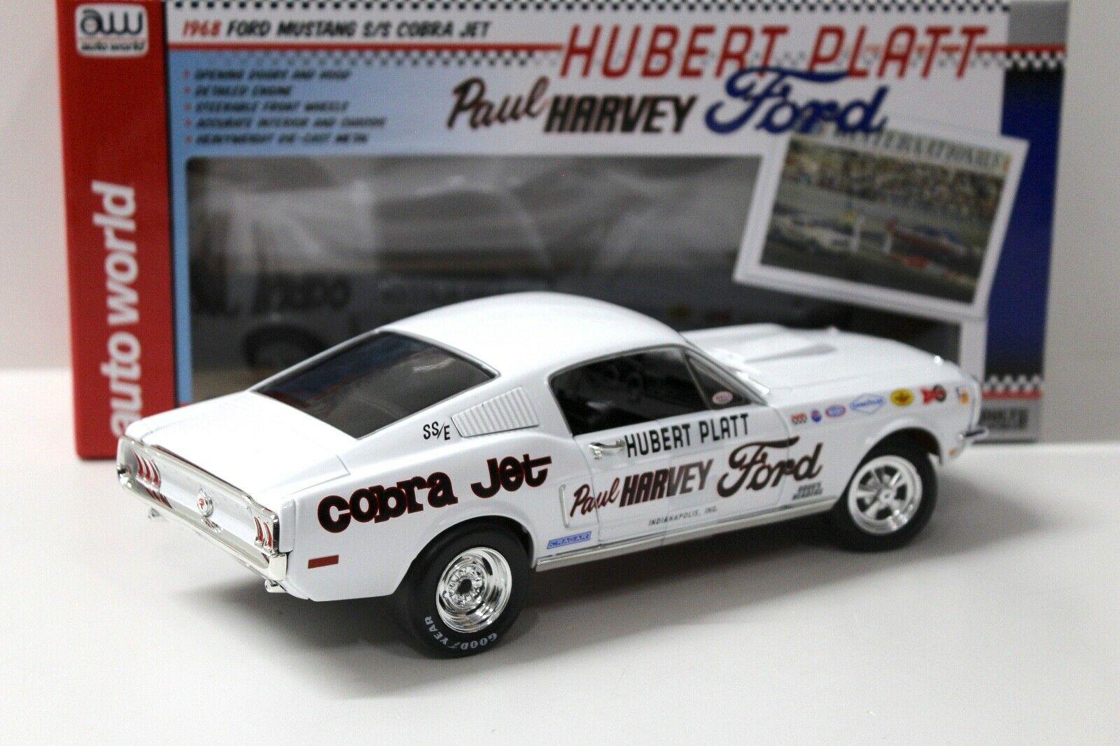 1:18 Auto World Ford Mustang S/S Cobra Jet Hubert Platt white